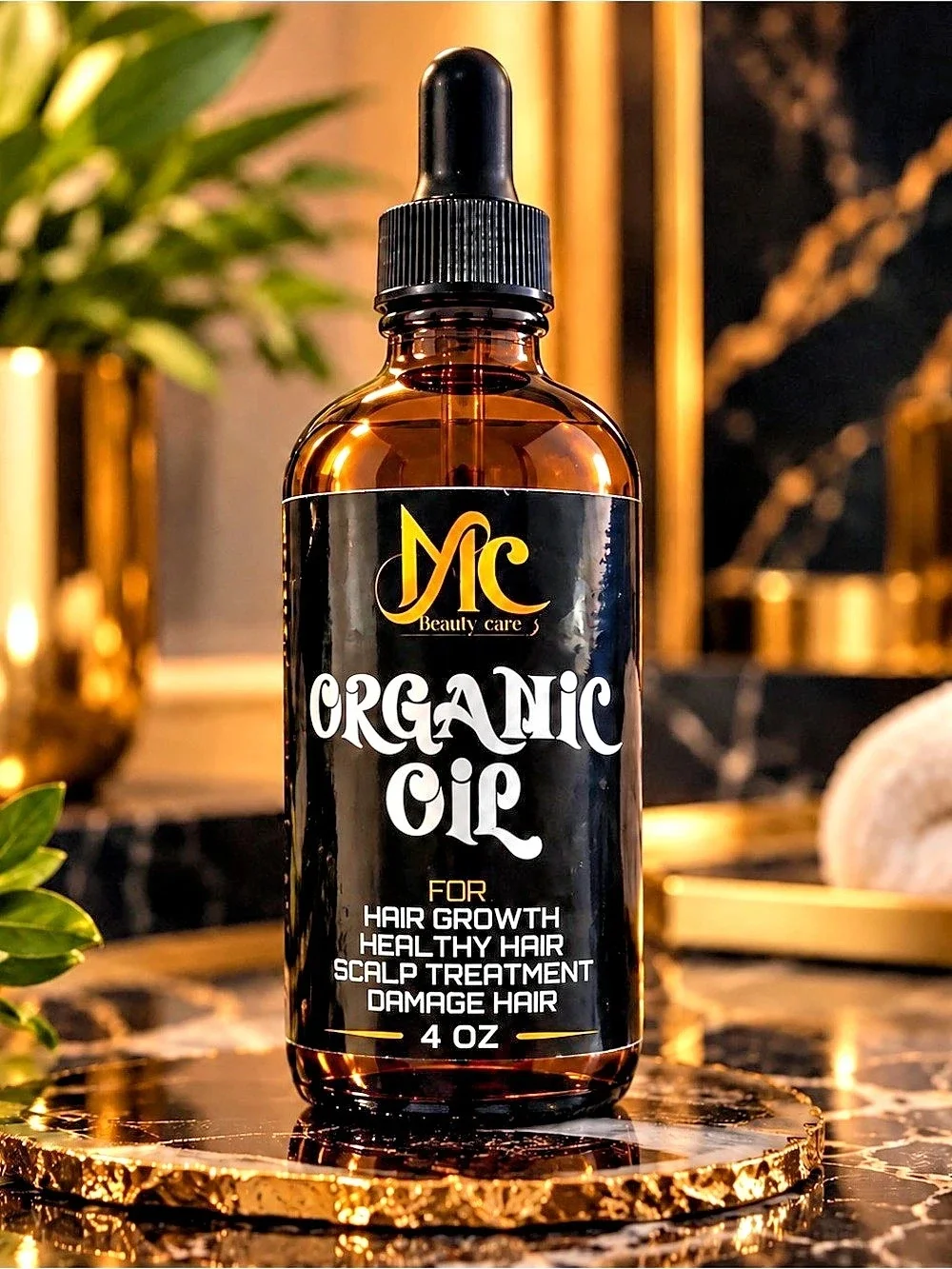 MC BeautyCare Organic Oil Hair Growth Scalp Treatment 4 oz NWT